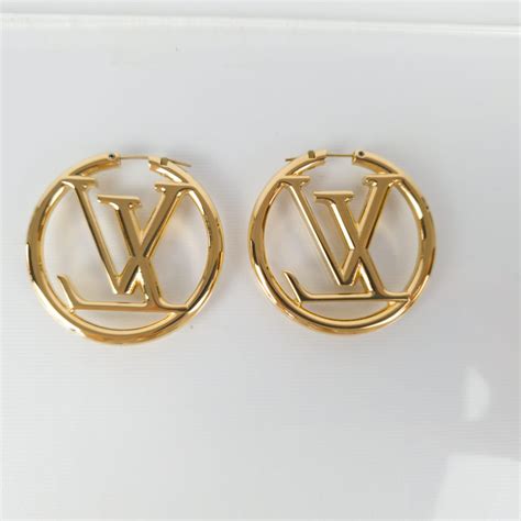 lv gold hoop earrings|louis vuitton earrings hoops price.